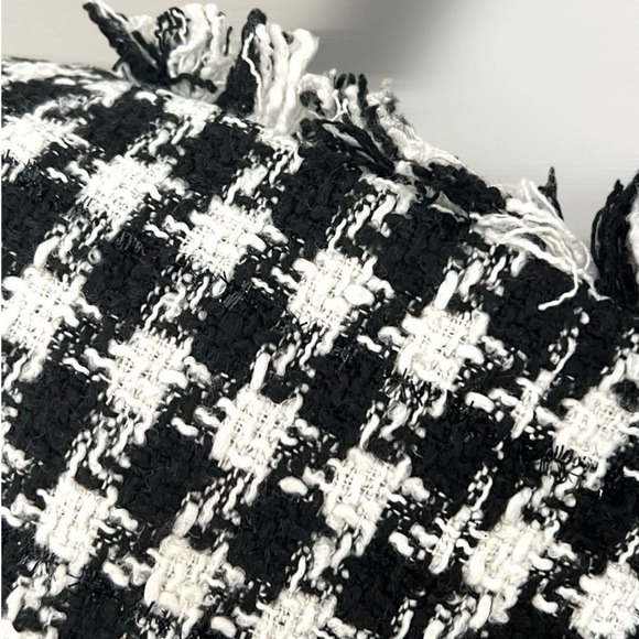 ALANIA black and white shimmer houndstooth blazer M L - Picture 7 of 9